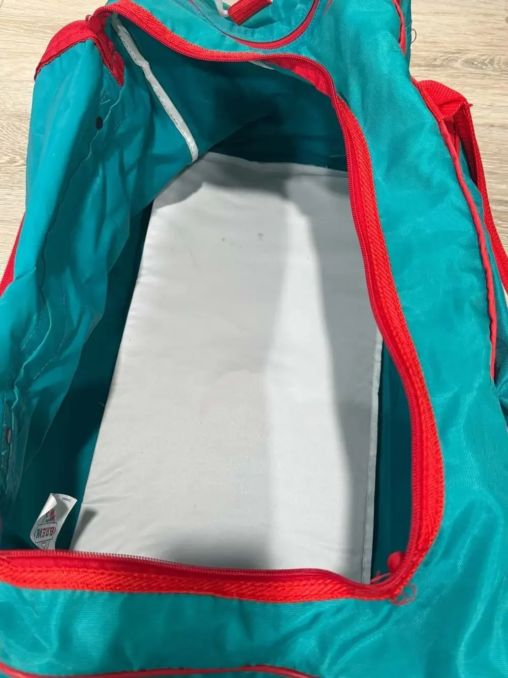 Vintage Molson Dry Special Dry Duffel Bag Teal Red Retro Gym Travel Weekender
